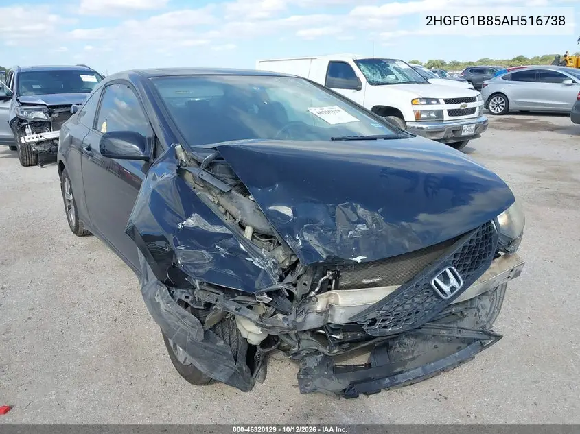 2010 Honda Civic Ex VIN 2HGFG1B85AH516738 фото 1