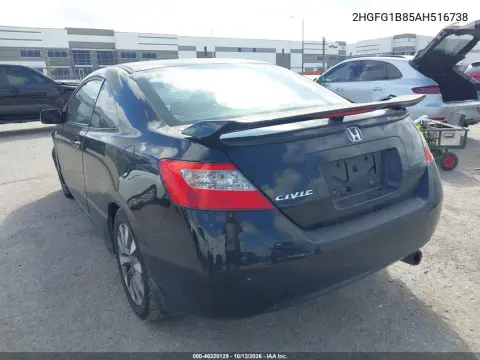 2010 Honda Civic Ex VIN 2HGFG1B85AH516738 фото 3