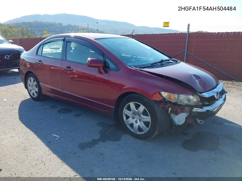 2HGFA1F54AH504484 — 2010 Honda Civic, фото 2 с аукциона IAAI, Передняя часть