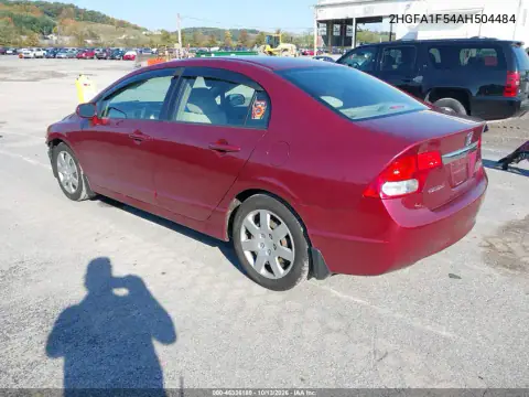 2HGFA1F54AH504484 — 2010 Honda Civic, фото 4 с аукциона IAAI, Передняя часть