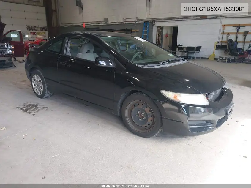 2010 Honda Civic Lx VIN 2HGFG1B6XAH533081 фото 2