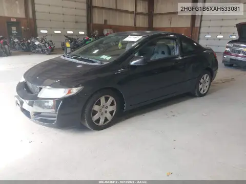 2010 Honda Civic Lx VIN 2HGFG1B6XAH533081 фото 3