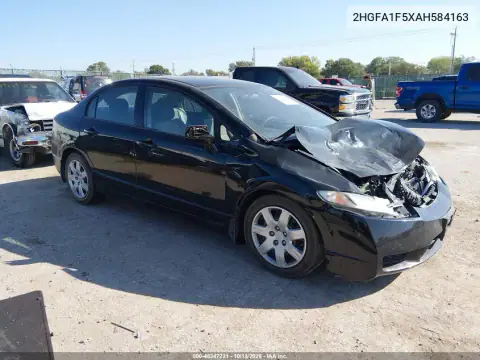 2HGFA1F5XAH584163 — 2010 Honda Civic, Передняя часть, фото до ремонта