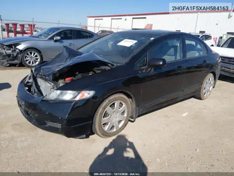 2HGFA1F5XAH584163 — 2010 Honda Civic, фото 2 с аукциона IAAI, Передняя часть