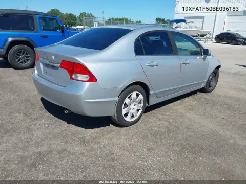 2011 Honda Civic Lx VIN 19XFA1F50BE036183 фото 5