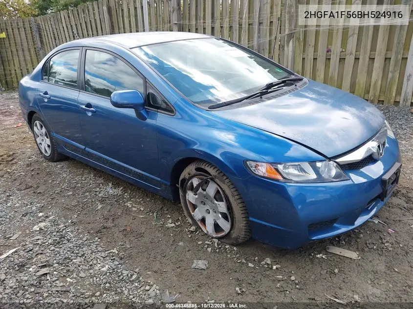 2011 Honda Civic Lx VIN 2HGFA1F56BH524916 фото 2