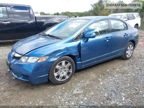 2011 Honda Civic Lx VIN 2HGFA1F56BH524916 фото 3