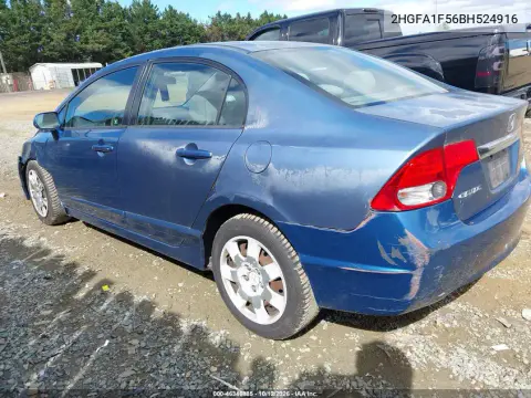 2011 Honda Civic Lx VIN 2HGFA1F56BH524916 фото 4