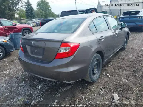 2012 Honda Civic Lx VIN 2HGFB2F46CH022144 фото 5