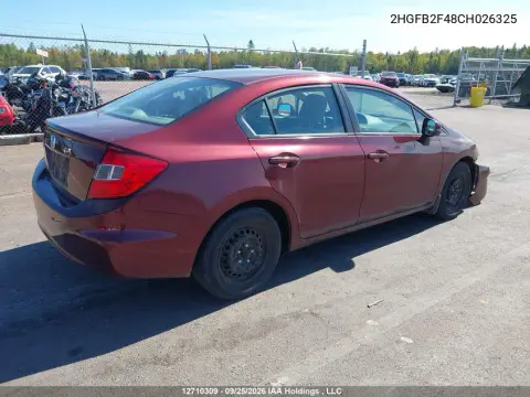 2012 Honda Civic Lx VIN 2HGFB2F48CH026325 фото 5
