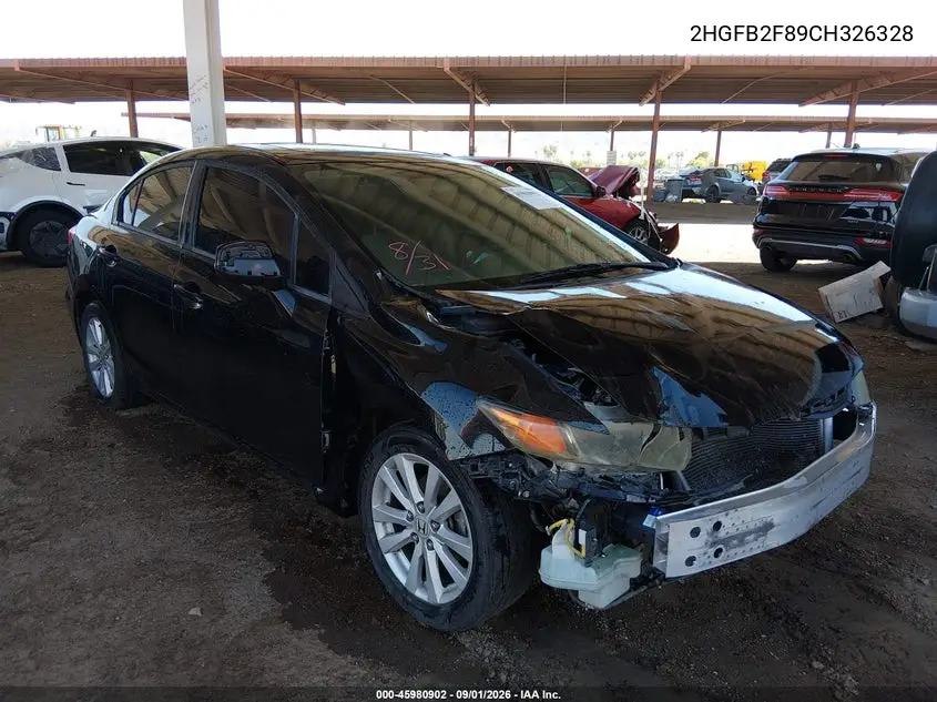 2012 Honda Civic Ex VIN 2HGFB2F89CH326328 фото 1