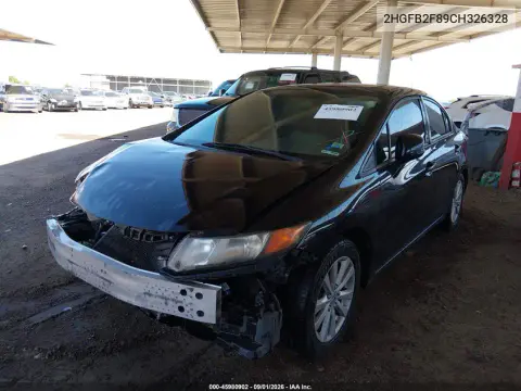 2012 Honda Civic Ex VIN 2HGFB2F89CH326328 фото 2