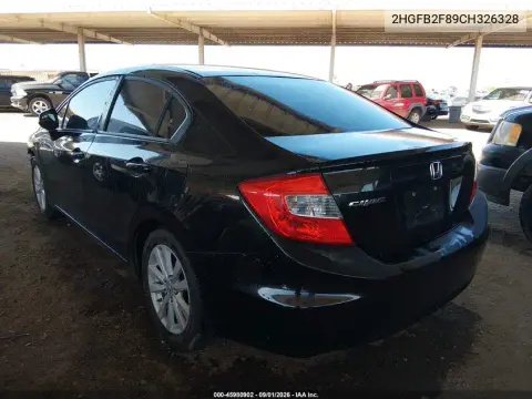 2012 Honda Civic Ex VIN 2HGFB2F89CH326328 фото 3