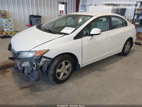 2012 Honda Civic Natural Gas VIN 19XFB5F57CE002148 фото 3