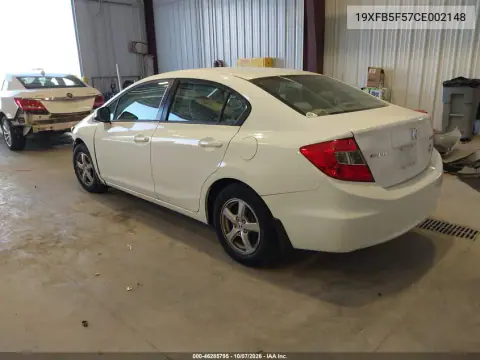 2012 Honda Civic Natural Gas VIN 19XFB5F57CE002148 фото 4