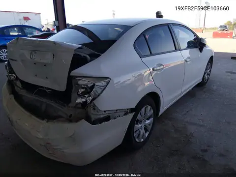 2012 Honda Civic Lx VIN 19XFB2F59CE103660 фото 5