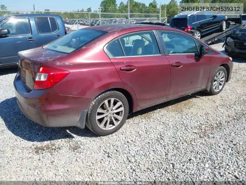 2HGFB2F87CH539312 — 2012 Honda Civic, фото 4 с аукциона IAAI 23.10.2026, Естественный износ