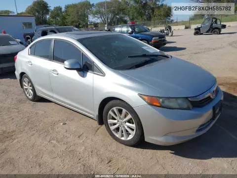 2HGFB2F8XCH585782 — 2012 Honda Civic, Наводнение, фото до ремонта