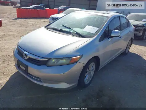 2012 Honda Civic Ex VIN 2HGFB2F8XCH585782 фото 2