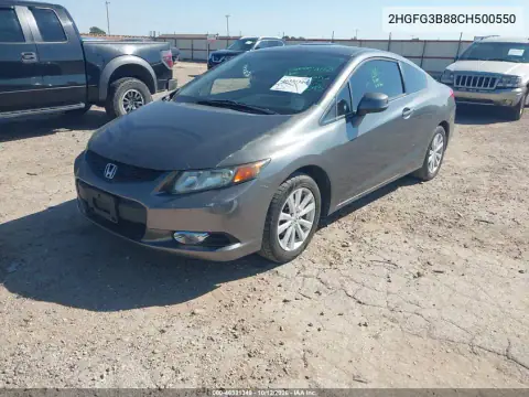 2012 Honda Civic Ex VIN 2HGFG3B88CH500550 фото 3