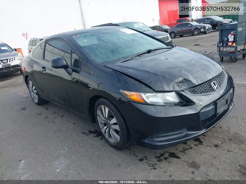 2HGFG3B57CH532766 — 2012 Honda Civic, фото 2 с аукциона IAAI, Передняя часть