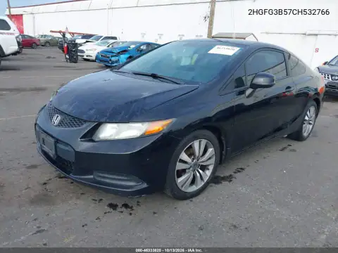 2HGFG3B57CH532766 — 2012 Honda Civic, фото 3 с аукциона IAAI, Передняя часть