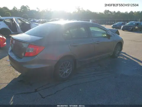 2012 Honda Civic Lx VIN 2HGFB2F55CH512504 фото 4