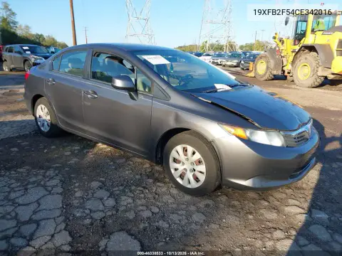 19XFB2F54CE342016 — 2012 Honda Civic, Передняя часть, фото до ремонта
