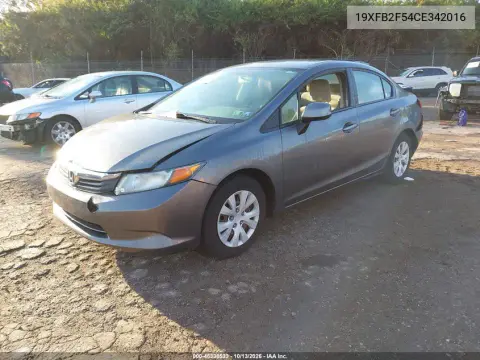2012 Honda Civic Lx VIN 19XFB2F54CE342016 фото 3