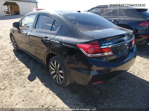 2013 Honda Civic Touring VIN 2HGFB2F72DH032830 фото 4