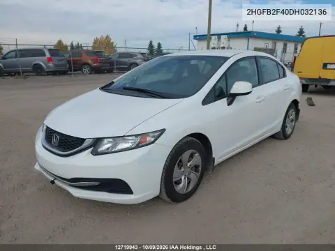 2013 Honda Civic Lx VIN 2HGFB2F40DH032136 фото 3