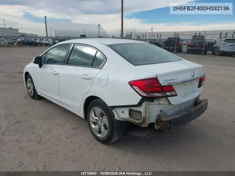 2013 Honda Civic Lx VIN 2HGFB2F40DH032136 фото 4