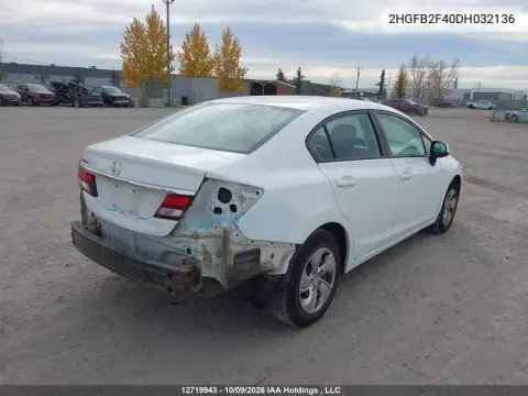 2013 Honda Civic Lx VIN 2HGFB2F40DH032136 фото 5
