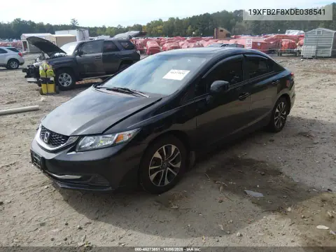 2013 Honda Civic Ex VIN 19XFB2F8XDE038541 фото 3