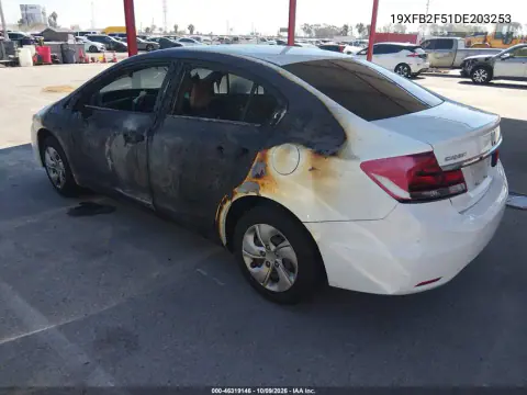 2013 Honda Civic Lx VIN 19XFB2F51DE203253 фото 4