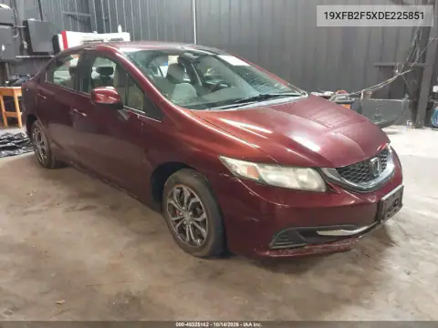 19XFB2F5XDE225851 — 2013 Honda Civic, Наводнение, фото до ремонта