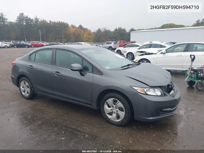 2013 Honda Civic Lx VIN 2HGFB2F59DH594710 фото 2