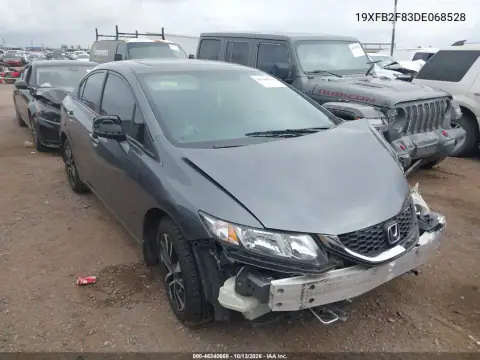 19XFB2F83DE068528 — 2013 Honda Civic, Передняя часть, фото до ремонта