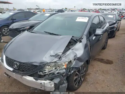 2013 Honda Civic Ex VIN 19XFB2F83DE068528 фото 3