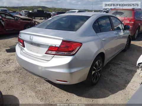 2HGFB2F82DH557573 — 2013 Honda Civic, Передняя часть, фото до ремонта