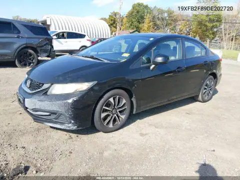 19XFB2F89DE202720 — 2013 Honda Civic, фото 3 с аукциона IAAI, Передняя часть справа