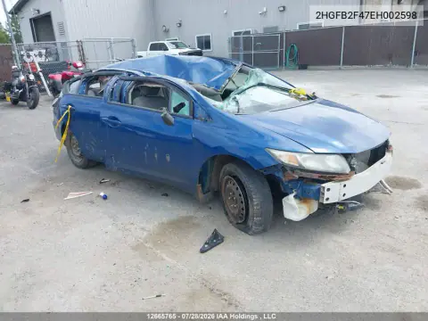 2HGFB2F47EH002598 — 2014 Honda Civic, Опрокидывание, фото до ремонта