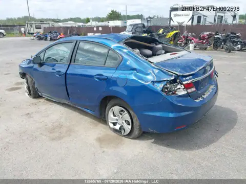 2014 Honda Civic Lx VIN 2HGFB2F47EH002598 фото 3