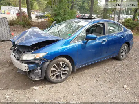 2014 Honda Civic Ex VIN 19XFB2F86EE067746 фото 2