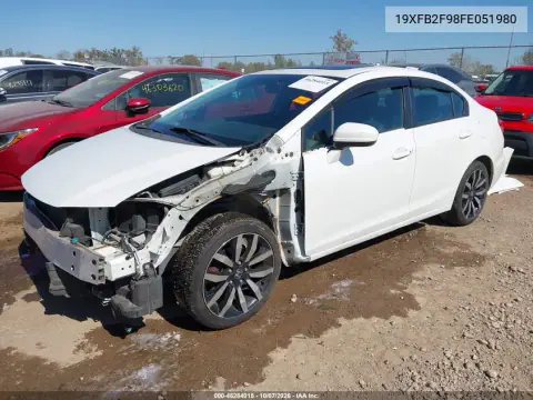 2015 Honda Civic Ex-L VIN 19XFB2F98FE051980 фото 3