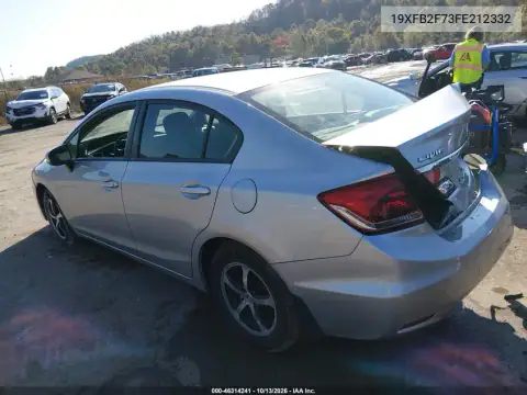 19XFB2F73FE212332 — 2015 Honda Civic, фото 4 с аукциона IAAI, Задняя часть