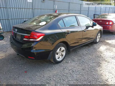 2015 Honda Civic Lx VIN 19XFB2F58FE072518 фото 5