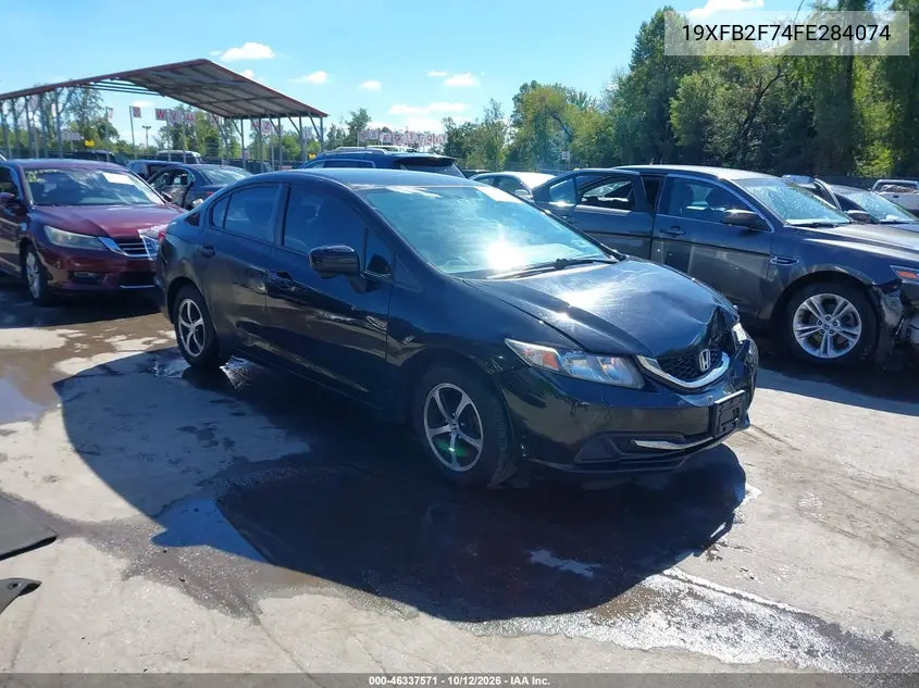 2015 Honda Civic Se VIN 19XFB2F74FE284074 фото 2