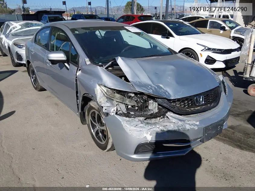 2015 Honda Civic Se VIN 19XFB2F77FE246290 фото 2