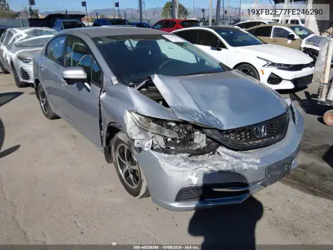 19XFB2F77FE246290 — 2015 Honda Civic, Передняя часть, фото до ремонта